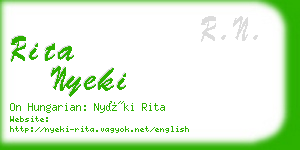 rita nyeki business card